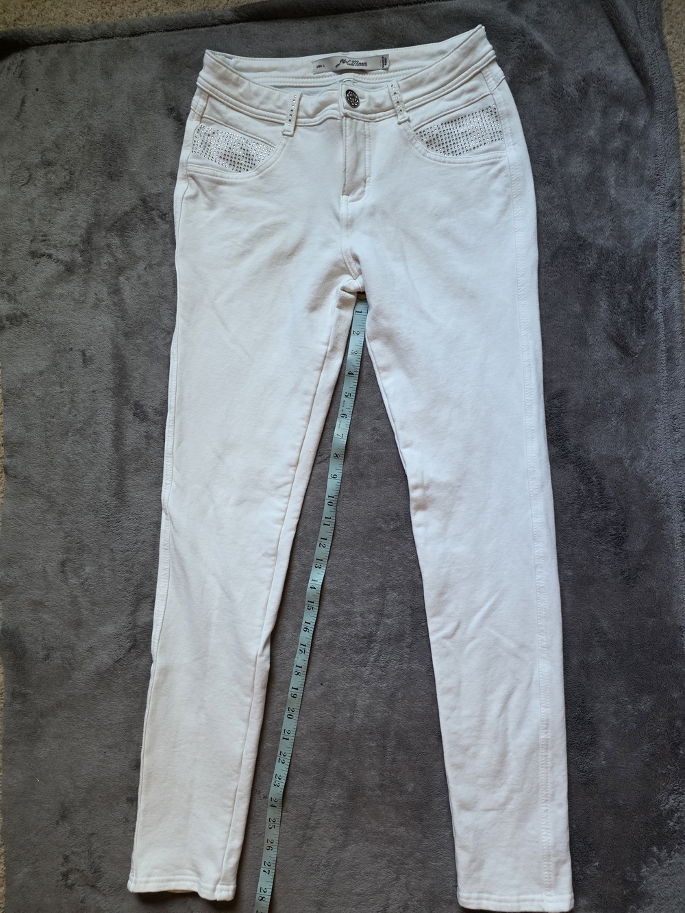 Stretch Jeans with Rhinestone Accents